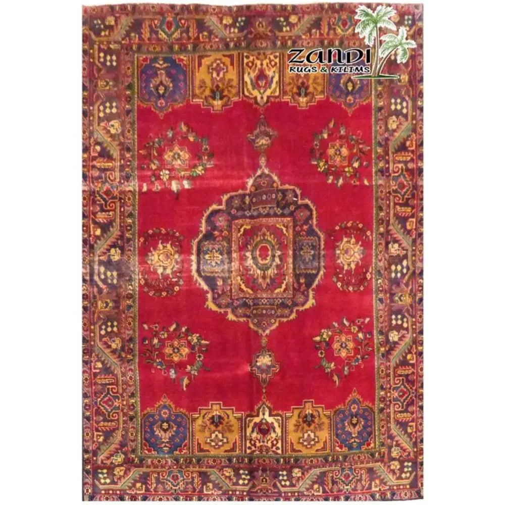 One Of The Kind Persian Tabriz Rug 8'10" x 6'5": ABC Rugs Kilims Collection Hand Knotted Tabriz Wool Persian Rug Size 8'10"X6'5" (Rr11224) Abcr039A Hand knotted and meticulously crafted by Persian artisans, this stunning Persian Hand Knotted Area Ru