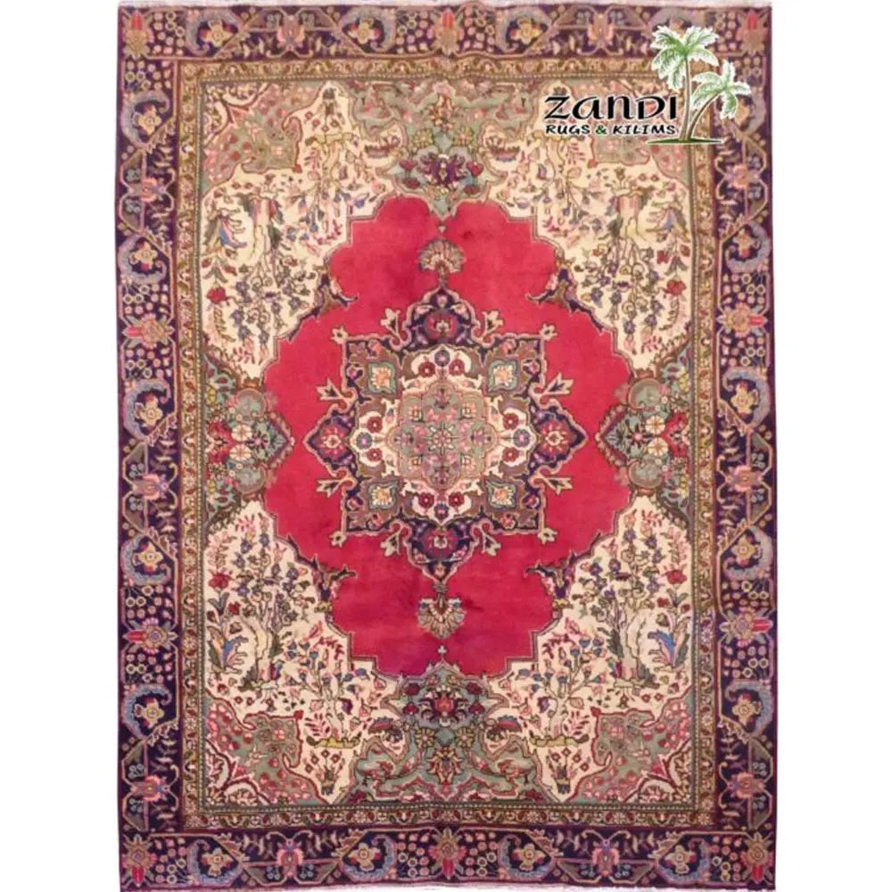 One Of The Kind Persian Tabriz Rug 9'3" x 6'2": ABC Rugs Kilims Collection Hand Knotted Tabriz Wool Persian Rug Size 9'3"X6'2" (Rr11263) Abcr1960A Hand knotted and meticulously crafted by Persian artisans, this stunning Persian Hand Knotted Area Ru
