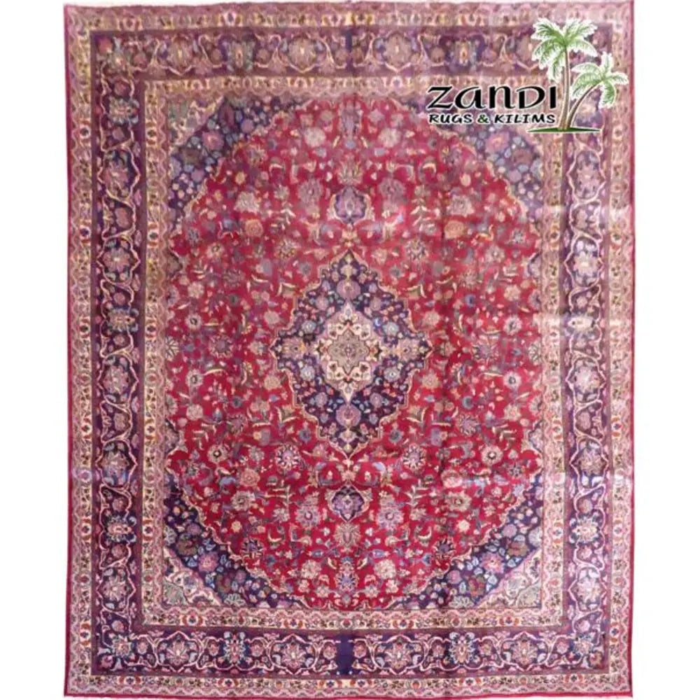 One Of The Kind Persian Tabriz Rug 12'8" x 9'7": ABC Rugs Kilims Collection Hand Knotted Traditional Red Wool Persian Rug Size 12'80"X9'7" (Rr11229) Abcr02938A Hand knotted and meticulously crafted by Persian artisans, this stunning Persian Hand Kno