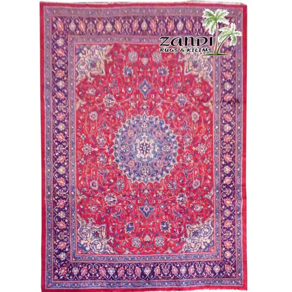 One Of The Kind Persian Tabriz Rug 13'7" x 10'0": ABC Rugs Kilims Collection Hand Knotted Medallion Red Wool Persian Rug Size 13'70"X10'0" (Rr11275) Abcr02945A Hand knotted and meticulously crafted by Persian artisans, this stunning Persian Hand Knot