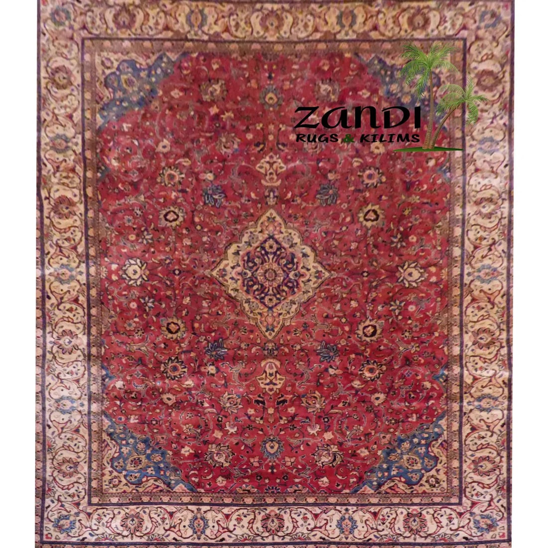 One Of The Kind Persian Tabriz Rug 12'1" x 9'4": ABC Rugs Kilims Collection Persian Tabriz Hand Knotted Woolen Cotton 12'1"X 9'4" Rr10525 Hand knotted and meticulously crafted by Persian artisans, this stunning Hand Knotted Area Rug will invite qual