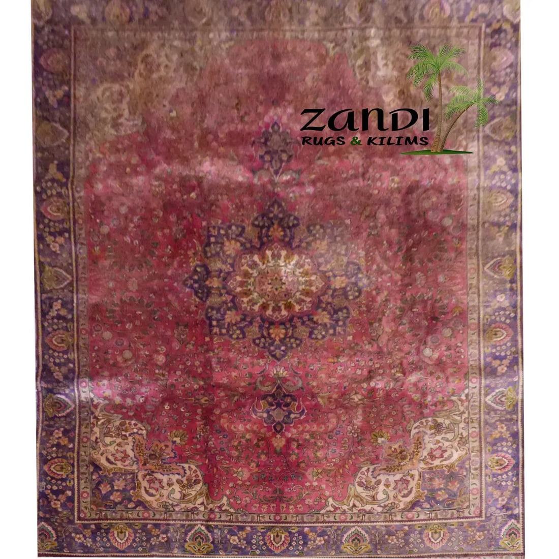 One Of The Kind Persian Tabriz Rug 12'6" x 9'2": ABC Rugs Kilims Collection Persian Tabriz Hand Knotted Woolen Cotton 12'6"X 9'2" Rr10576 Hand knotted and meticulously crafted by Persian artisans, this stunning Hand Knotted Area Rug will invite qual