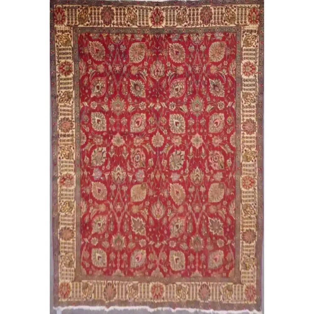 One Of The Kind Persian Tabriz Rug 12'8" x 8'0": ABC Rugs Kilims Collection Persian Tabriz Traditional Style Hand-Knotted Natural Wool Rug 12'8'' X 8'0'' Abcr004 Hand knotted and meticulously crafted by Persian artisans, this stunning Hand Knotted A