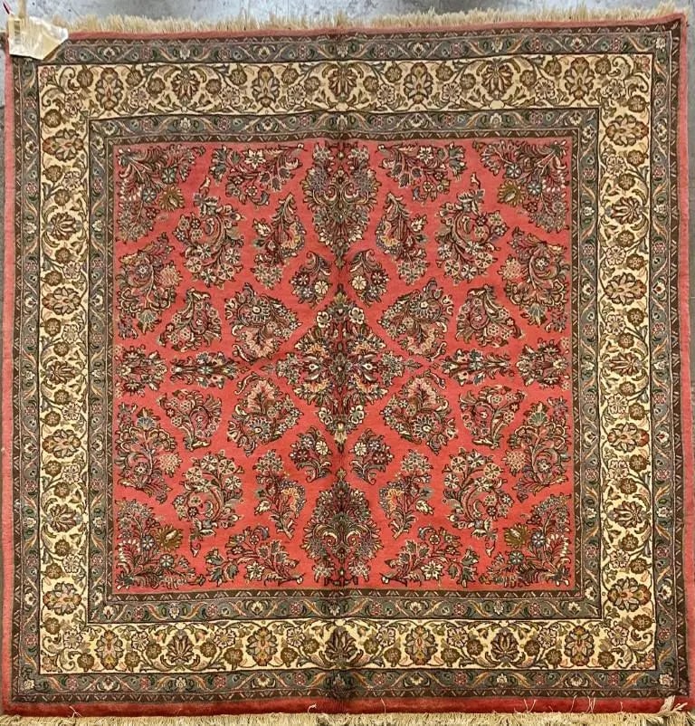 One Of The Kind Persian Sarough Rug 7'1" x 6'10" (1 of 1)