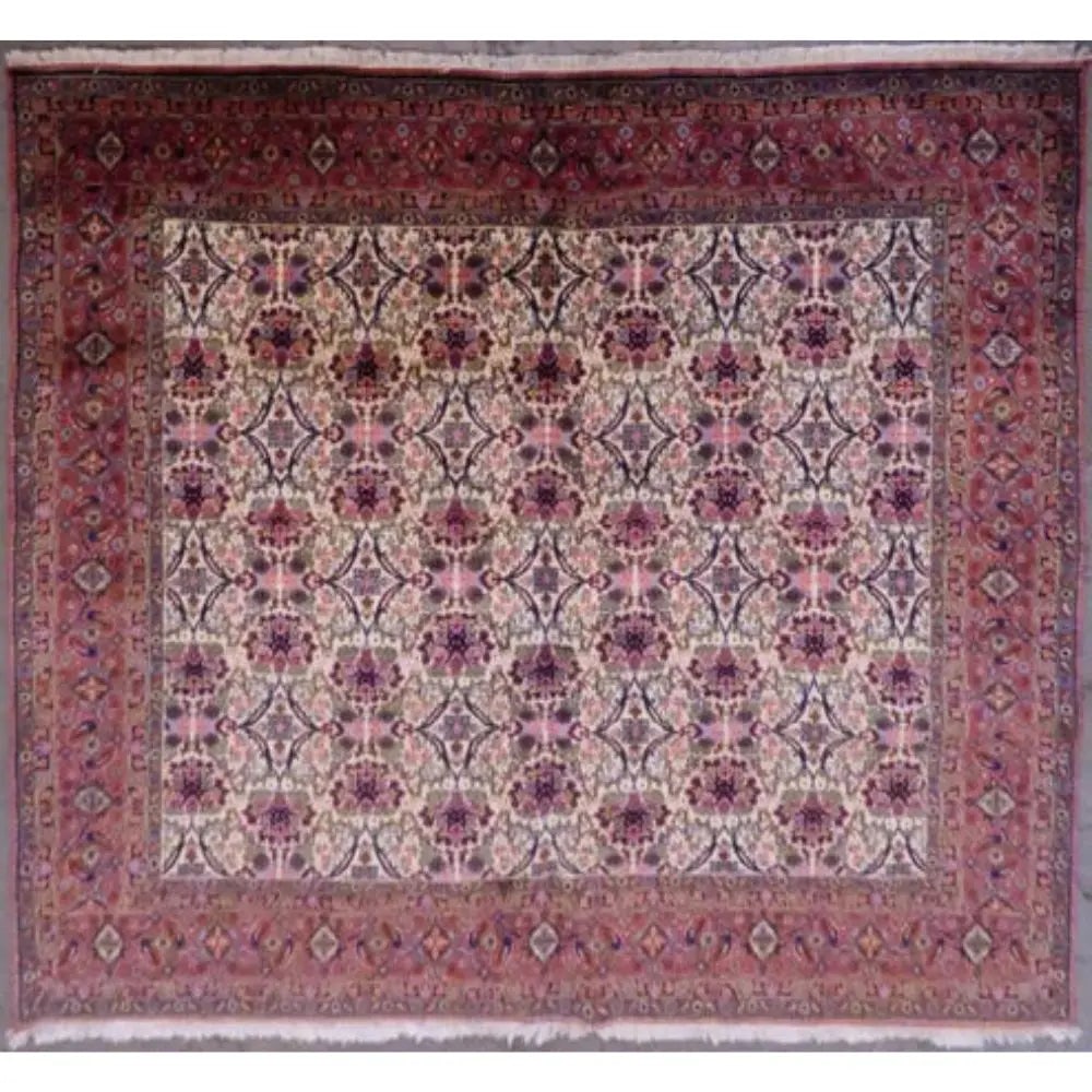 One Of The Kind Persian Bidjar Rug 8'3" x 8'1": ABC Rugs Kilims Collection Persian Bidjar Hand-Knotted Rug Made With Natural Wool & Cotton 8'3'' X 8'1" Abcr3 Hand knotted and meticulously crafted by Persian artisans, this stunning Hand Knotted 