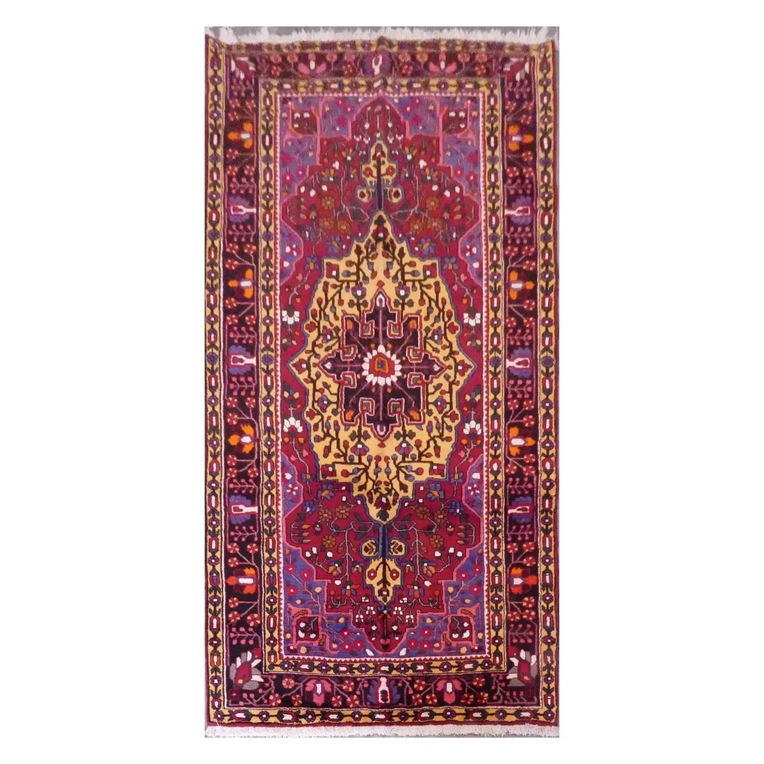 One Of The Kind Persian Bakhtiar Rug 9'9" x 5'2": ABC Rugs Kilims Collection Persian Bakhtiar Traditional Style Hand-Knotted Natural Wool And Cotton Rug 9'9'' X 5'2'' Abcr02215 Hand knotted and meticulously crafted by Persian artisans, this stunning 