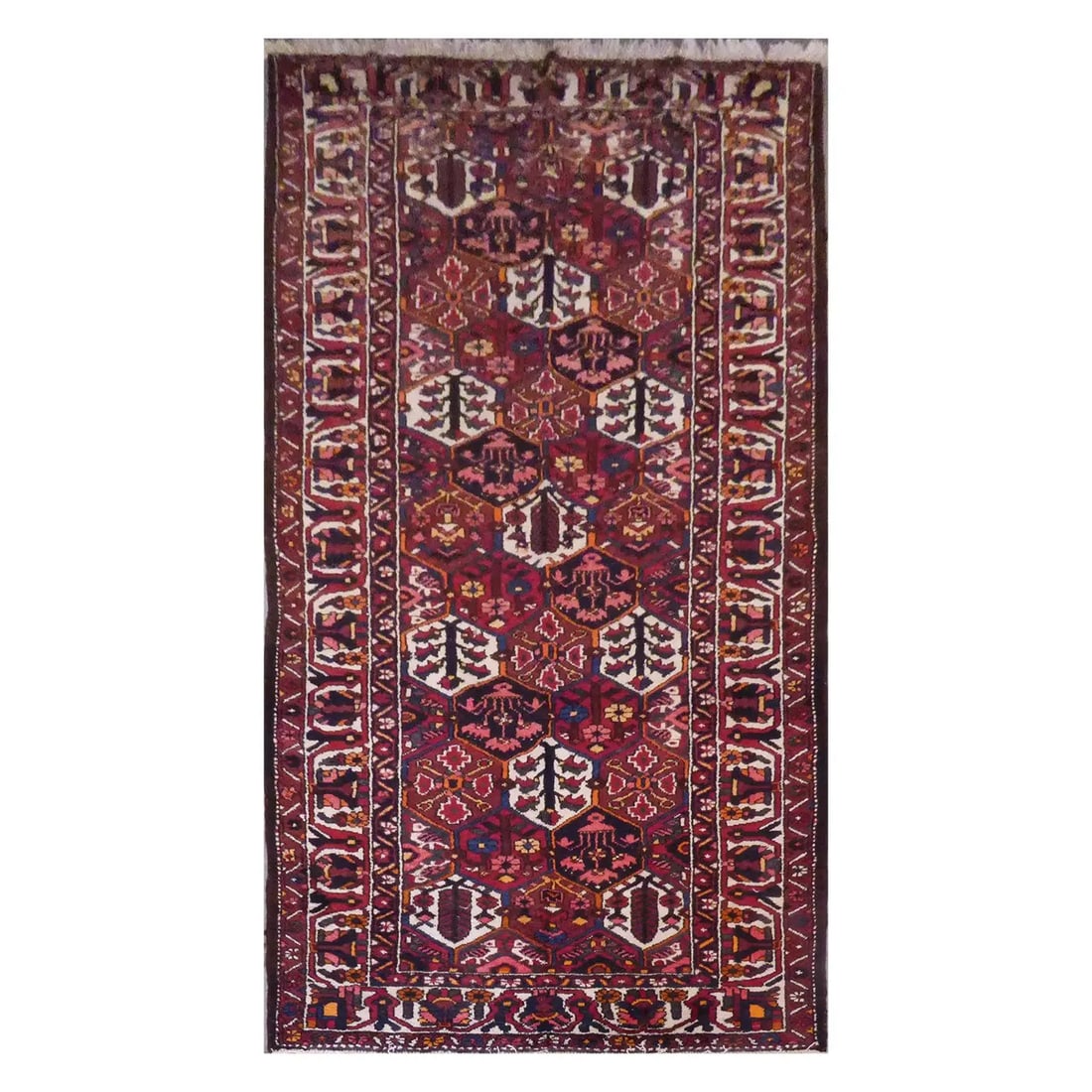 One Of The Kind Persian Bakhtiar Rug 10'2" x 5'3": ABC Rugs Kilims Collection Persian Bakhtiar Traditional Style Hand-Knotted Natural Wool And Cotton Rug 10'2'' X 5'3'' Abcr02501 Hand knotted and meticulously crafted by Persian artisans, this stunning