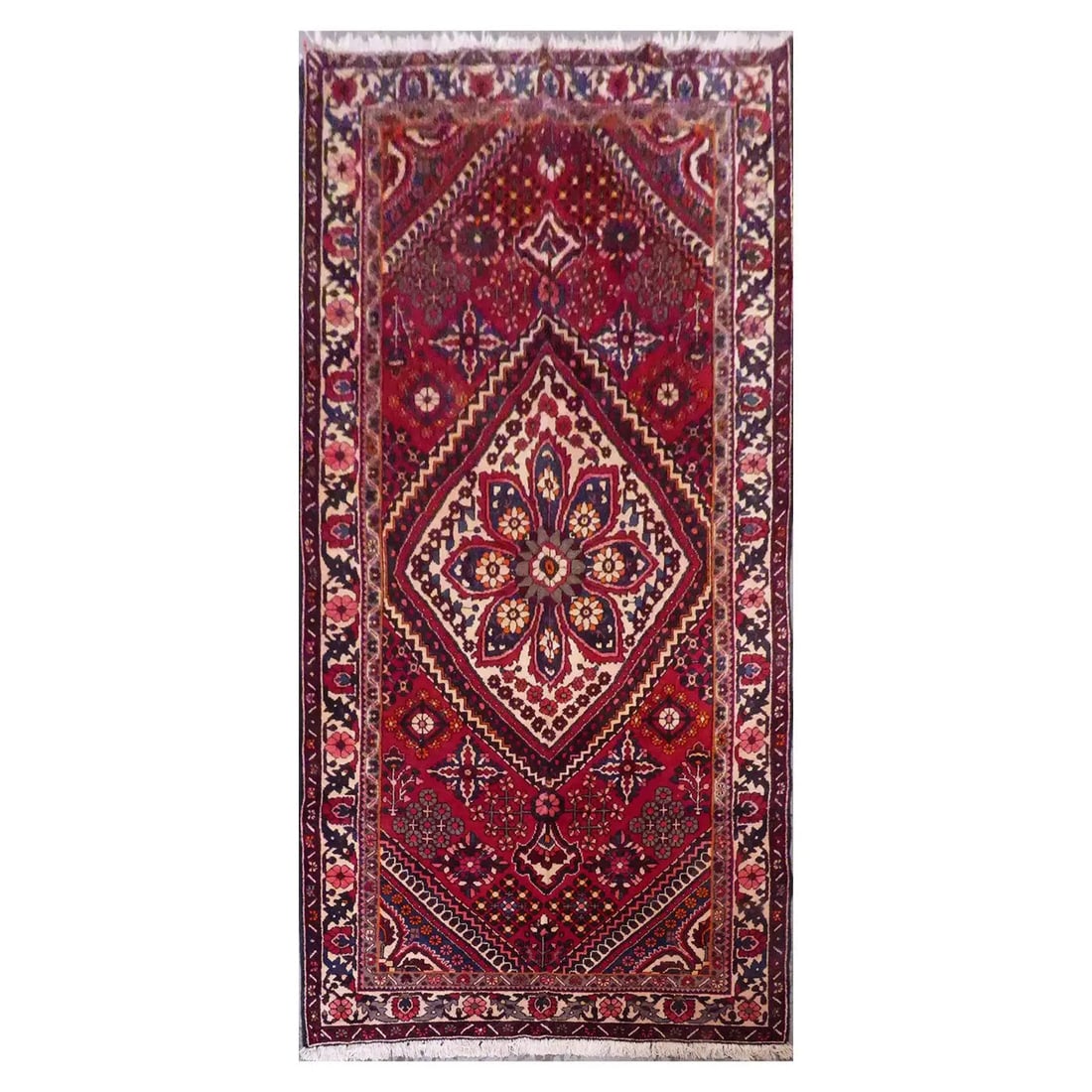 One Of The Kind Persian Bakhtiar Rug 10'2" x 5'1": ABC Rugs Kilims Collection Persian Bakhtiar Traditional Style Hand-Knotted Natural Wool And Cotton Rug 10'2'' X 5'1'' Abcr02500 Hand knotted and meticulously crafted by Persian artisans, this stunning