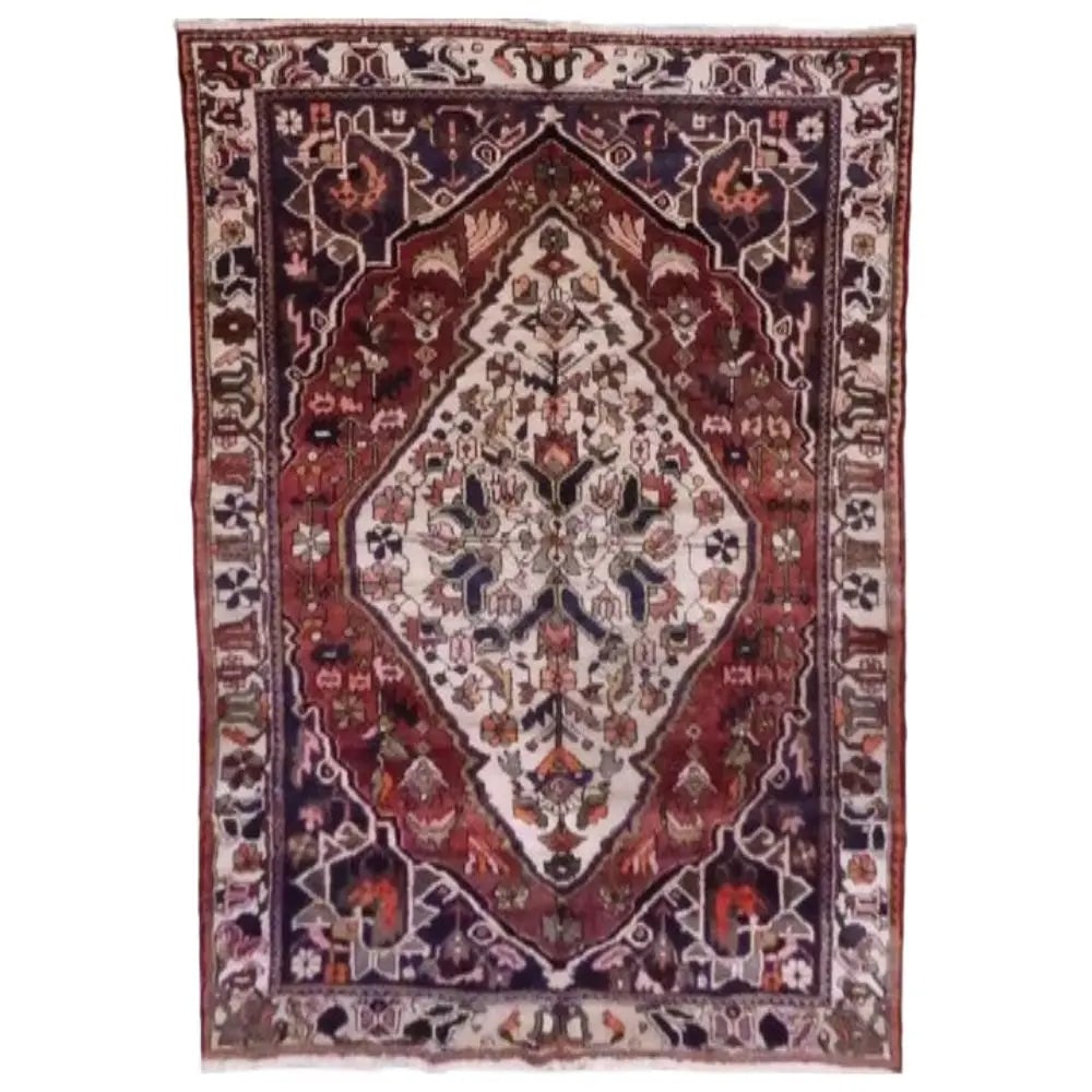 One Of The Kind Persian Bakhtiar Rug 10'2" x 6'7": ABC Rugs Kilims Collection Persian Bakhtiar Hand-Knotted Rug Made With Natural Wool & Cotton 10'2'' X 6'7" Abcr02776 Hand knotted and meticulously crafted by Persian artisans, this stunning Hand K