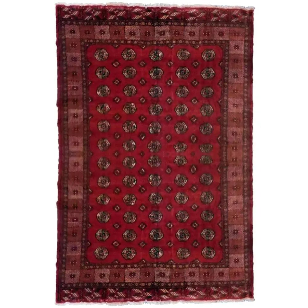 One Of The Kind Persian Turkman Rug 282 x 277Cm: ABC Rugs Kilims Collection Iranian Torkman Hand-Knotted Rug Made With Natural Wool & Cotton Color Red 282 X 277Cm Abc502 Hand knotted and meticulously crafted by Persian artisans, this stunning Ha