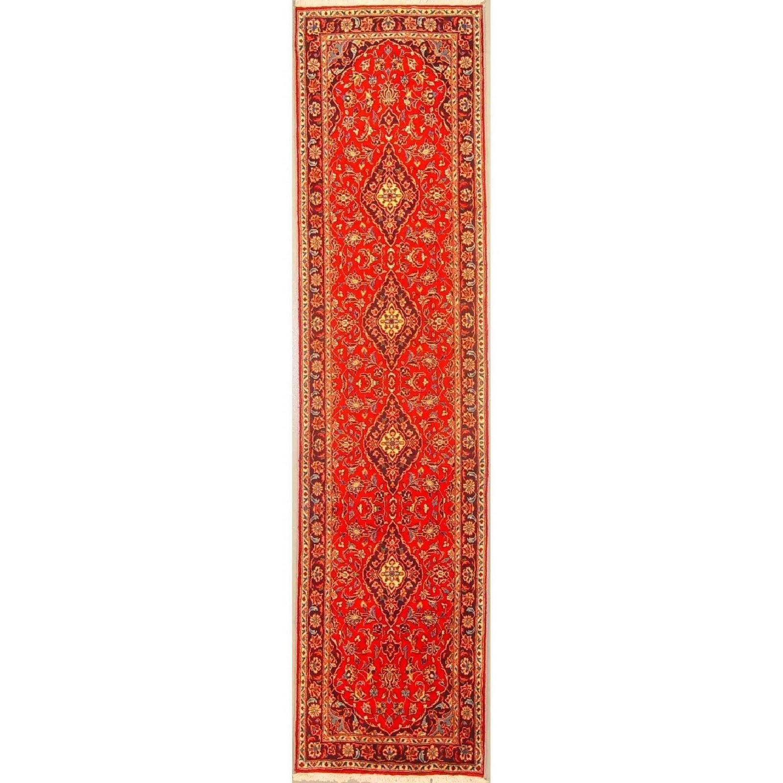One Of The Kind Persian Yazd Rug 9'6" x 2'2": ABC Rugs Kilims Collection Authentic Persian Rug Yazd Traditional Style Hand-Knotted Indoor Area Rug With Natural Wool And Cotton 9'6" X 2'2" Abcr02890 Hand knotted and meticulously crafted by Persian
