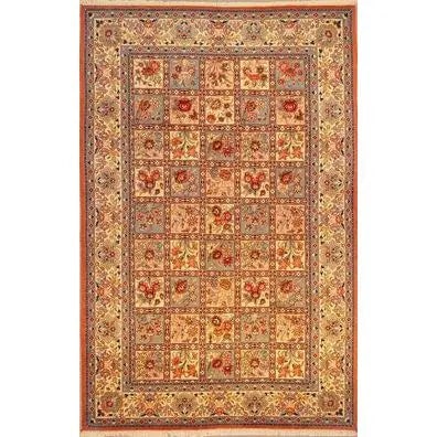 One Of The Kind Persian Yazd Rug 9'11" x 6'5": ABC Rugs Kilims Collection Authentic Persian Rug Yazd Traditional Style Hand-Knotted Indoor Area Rug With Natural Wool And Cotton 9'11" X 6'5" Abcr02458 Hand knotted and meticulously crafted by Persia