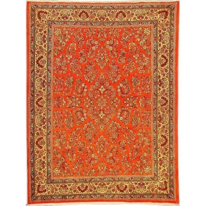 One Of The Kind Persian Sarough Rug 9'0" x 6'6": ABC Rugs Kilims Collection Authentic Persian Rug Sarough Traditional Style Hand-Knotted Indoor Area Rug With Natural Wool And Cotton 9'0" X 6'6" Abcr02877 Hand knotted and meticulously crafted by Pers