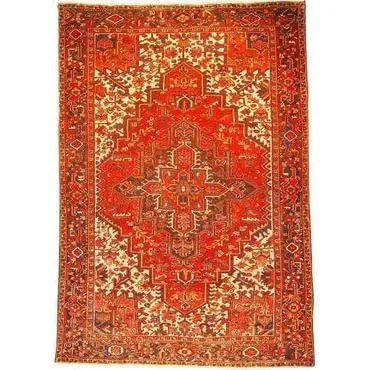 One Of The Kind Persian Heriz Rug 10'7" x 7'3": ABC Rugs Kilims Collection Authentic Persian Rug Heriz Traditional Style Hand-Knotted Indoor Area Rug With Natural Wool And Cotton 10'7" X 7'3" Abcr02577 Hand knotted and meticulously crafted by Persi