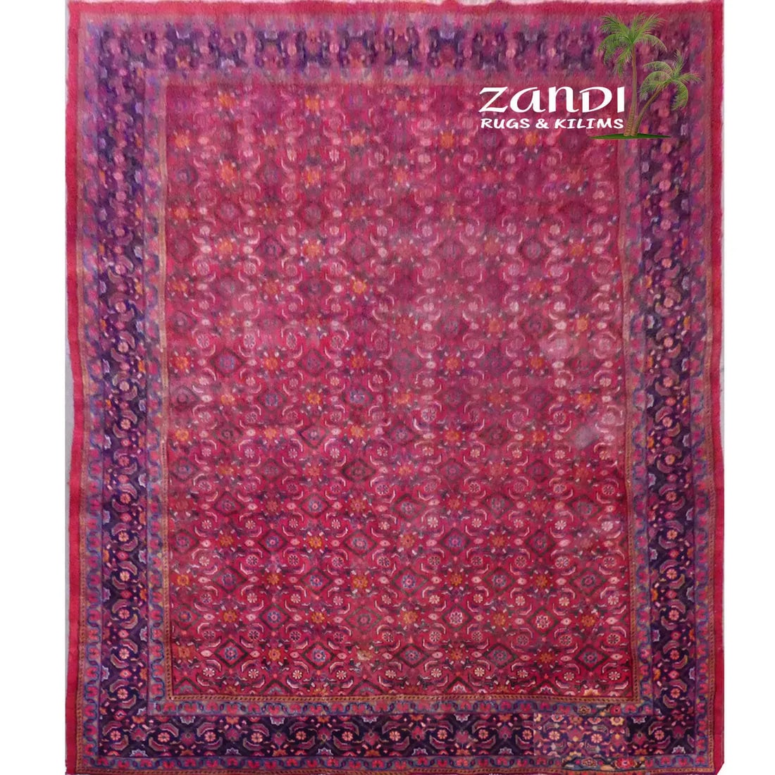 One Of The Kind Persian Tabriz Rug 12'3" x 9': ABC Rugs Kilims Collection Tabriz Semi Antique Hand Knotted Persian Tabriz Rugs, Traditional Floral, Natural Vegetable Dyes, Wool, Red, 12'3" X 9', Abcr12514 (Red : 12514) Hand knotted and meticulousl