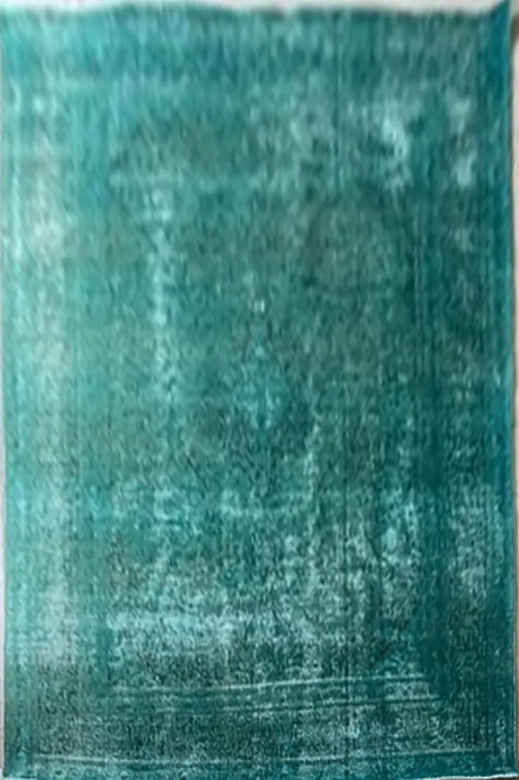 One Of The Kind Hand Knotted Persian Rug 12'4" x 9'6" R15493: ? One-Of-A-Kind Hand-Knotted Persian Rug (Vibrant Turquoise)Product Identifier: R15493Status & Dimensions: Condition:<