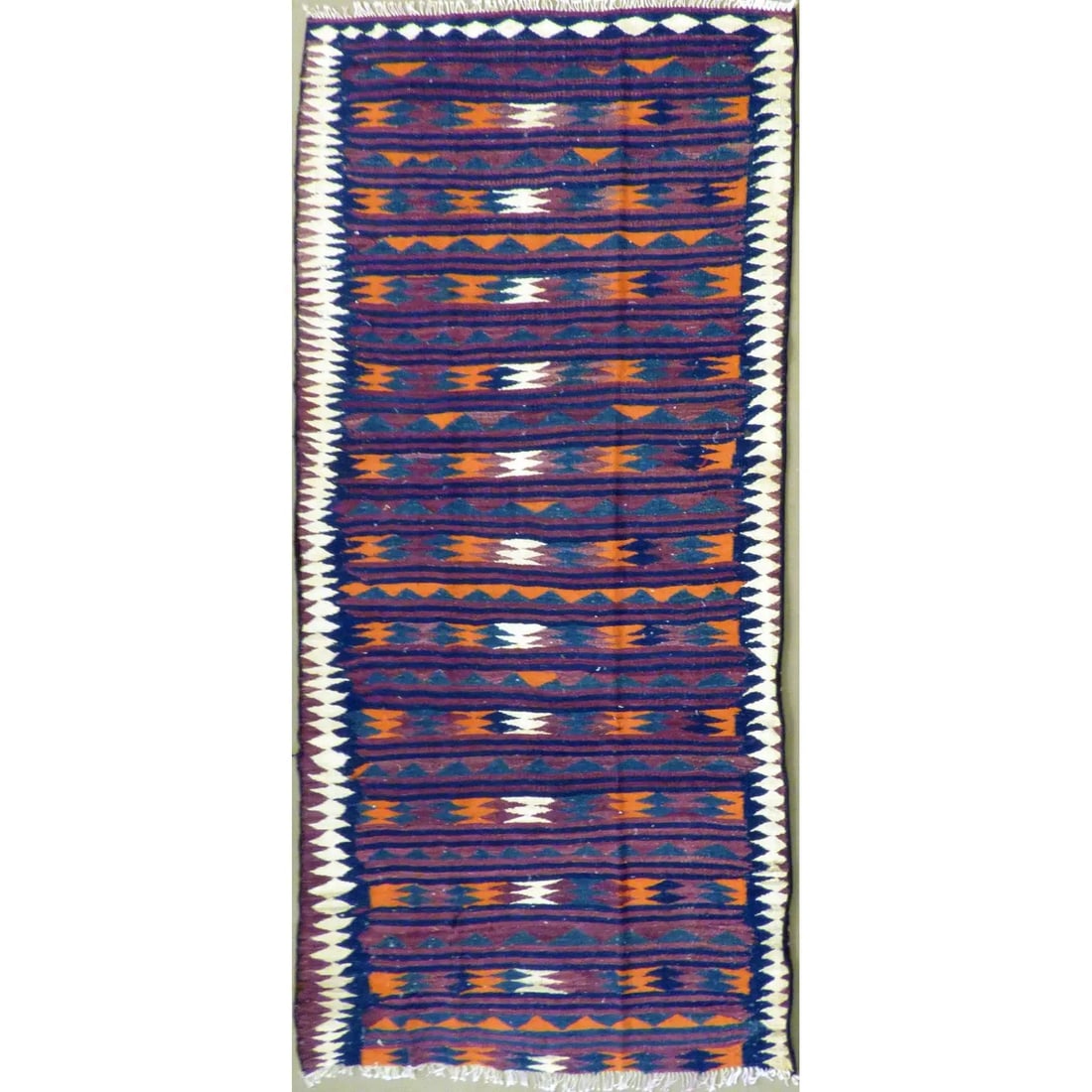 One Of The Kind Authentic Hand-Knotted Sanandaj Vintage Kilim 8'9" X 5'1": ABC Rugs Kilims Collection Authentic Hand-Knotted Sanandaj Vintage Kilims Natural Wool Seneh Collection Area Kilim 8'9" X 5'1" (Abckg1100) (Multi Color) Hand knotted and meticulously crafted by Sanand