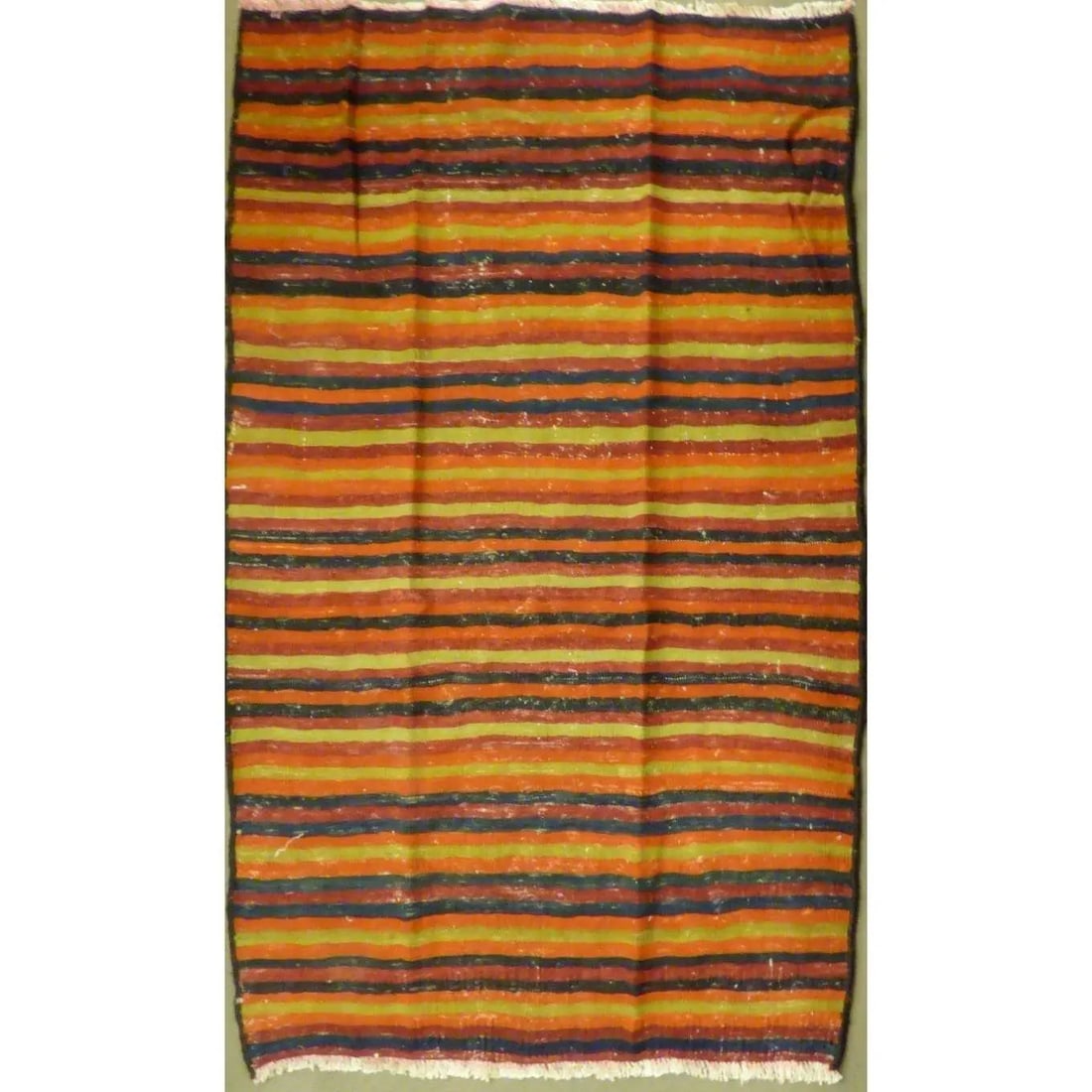 One Of The Kind Authentic Hand-Knotted Sanandaj Vintage Kilim 6'6" X 4'3" (1 of 1)