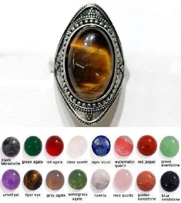 Handmade Stone Gemstone Rings with Copper & Silver, Stone Size 13*18mm, Vin-Rin13: Registered GIA Client for Natural Diamonds & Gemstones in the USA. Certificates of Authenticity for Our Hand-Knotted Rugs & Kilims. Please call 818-377-1210 for availability. Lifetime Exchange Warrant