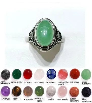 Handmade Stone Gemstone Rings with Copper & Silver, Stone Size 10*14mm, Vin-Rin06: Registered GIA Client for Natural Diamonds & Gemstones in the USA. Certificates of Authenticity for Our Hand-Knotted Rugs & Kilims. Please call 818-377-1210 for availability. Lifetime Exchange Warrant