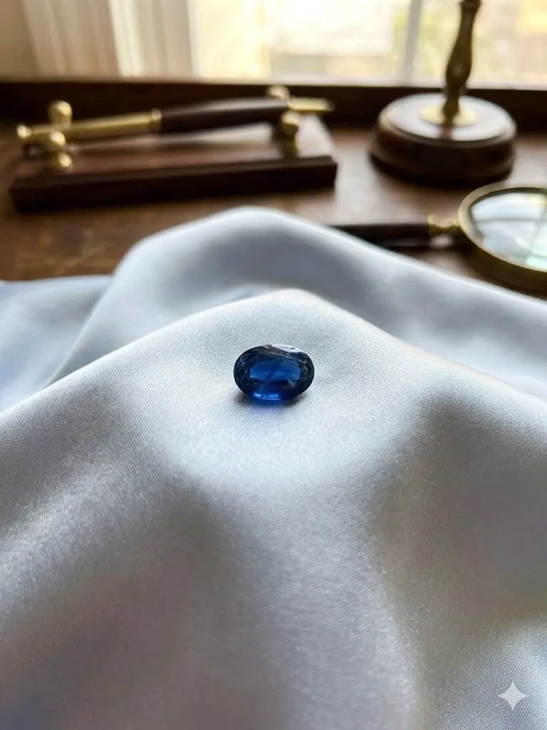 Exceptional Quality Sapphire, Oval/Mixed Shaped, Blue Semi-Transparent Colored, 5.30Ct.: ABC Rugs, Kilims & Jewelry offers internationally certified and verified pieces, with documentation provided by trusted gemological institutions, manufacturers, and industry professionals. At ABC