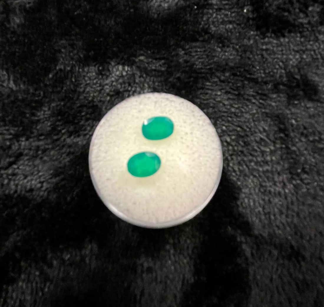 Exceptional Quality 2 Pieces Brazilian Emerald Oval Shaped Gemstone, Weight: 1.5 ct, Size 3x5, Gem42: ABC Rugs, Kilims & Jewelry offers internationally certified and verified pieces, with documentation provided by trusted gemological institutions, manufacturers, and industry professionals. At ABC 