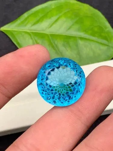Exceptional Quality 29.8 Ct GIE Certified Swiss Blue Flawless Topaz Round Cut Loose Gemstone, Gem141: ABC Rugs, Kilims & Jewelry offers internationally certified and verified pieces, with documentation provided by trusted gemological institutions, manufacturers, and industry professionals. At ABC 