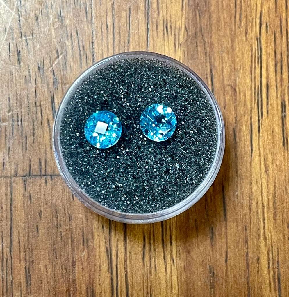 Exceptional Quality Indian Garnet Gemstone (2.40 Carats 2 Pieces), Aqua Blue Color Item#14, Gem153: ABC Rugs, Kilims & Jewelry offers internationally certified and verified pieces, with documentation provided by trusted gemological institutions, manufacturers, and industry professionals. At ABC 