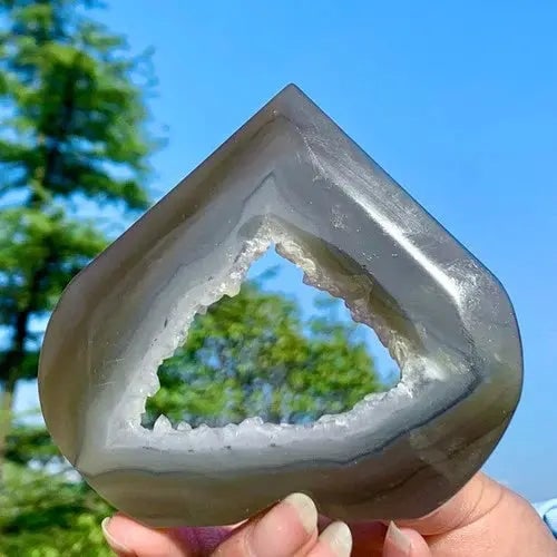 Exceptional Quality 142G Agate Crystal Cave Hand-Carved Heart-Shaped Crystal Gem Healing, Gem171: ABC Rugs, Kilims & Jewelry offers internationally certified and verified pieces, with documentation provided by trusted gemological institutions, manufacturers, and industry professionals. At ABC 