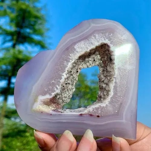 Exceptional Quality 134G Agate Crystal Cave Hand-Carved Heart-Shaped Crystal Gem Healing, Gem173: ABC Rugs, Kilims & Jewelry offers internationally certified and verified pieces, with documentation provided by trusted gemological institutions, manufacturers, and industry professionals. At ABC 
