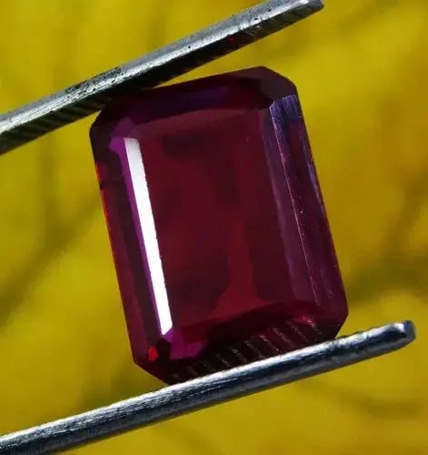 Exceptional Quality Red Ruby 11.00Ct Certified Emerald Cut Rare Loose Gemstone, Gem177 (1 of 1)