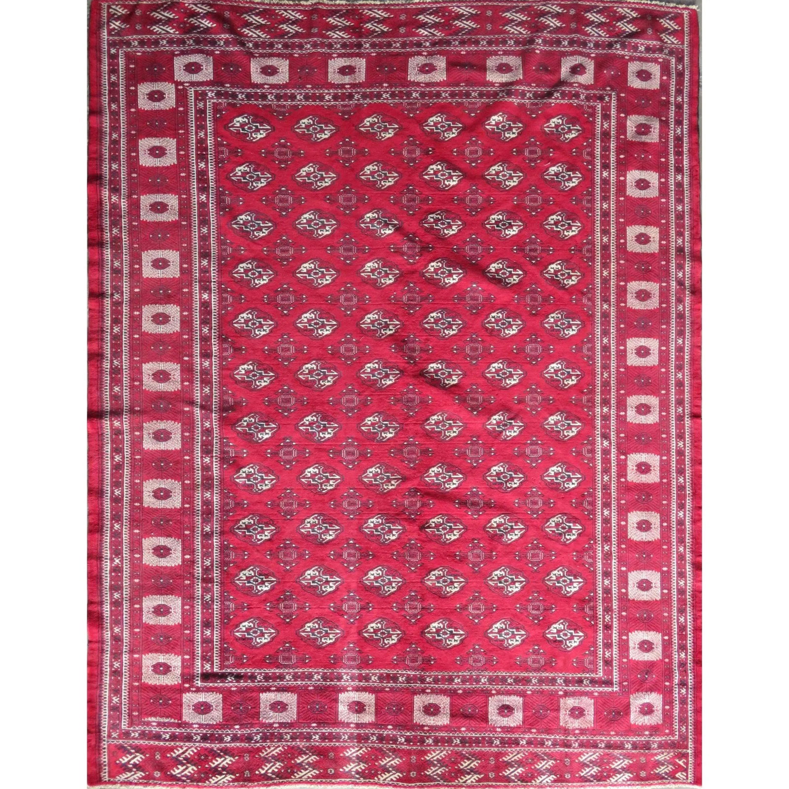 One Of The Kind Hand-Knotted Persian Wool Rug _ Luxurious Vintage Design, 12'7" x 9'9", Artisan: Hand-Knotted Persian Wool Rug _ Luxurious Vintage Design, 12'7" x 9'9", Artisan Crafted, Authentic hand-knotted traditional antique vintage Persian rugs, in excellent vintage condition with over 60 ye