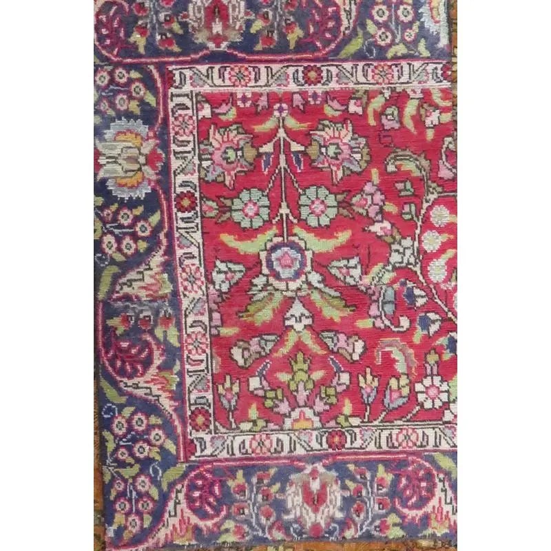 One Of The Kind Hand-Knotted Persian Wool Rug _ Luxurious Vintage Design, 8'3" x 5'4", Artisan: Hand-Knotted Persian Wool Rug _ Luxurious Vintage Design, 8'3" x 5'4", Artisan Crafted, Authentic hand-knotted traditional antique vintage Persian rugs, in excellent vintage condition with over 60 yea