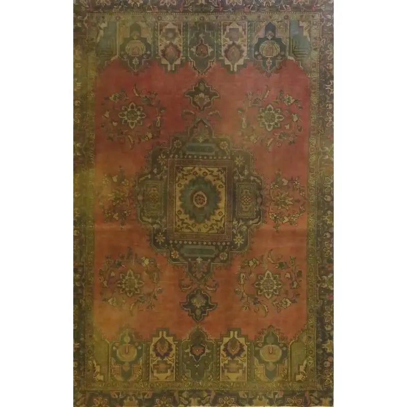 One Of The Kind Hand-Knotted Persian Wool Rug _ Luxurious Vintage Design, 7'1" x 3'11", Artisan: Hand-Knotted Persian Wool Rug _ Luxurious Vintage Design, 7'1" x 3'11", Artisan Crafted, Authentic hand-knotted traditional antique vintage Persian rugs, in excellent vintage condition with over 60 ye