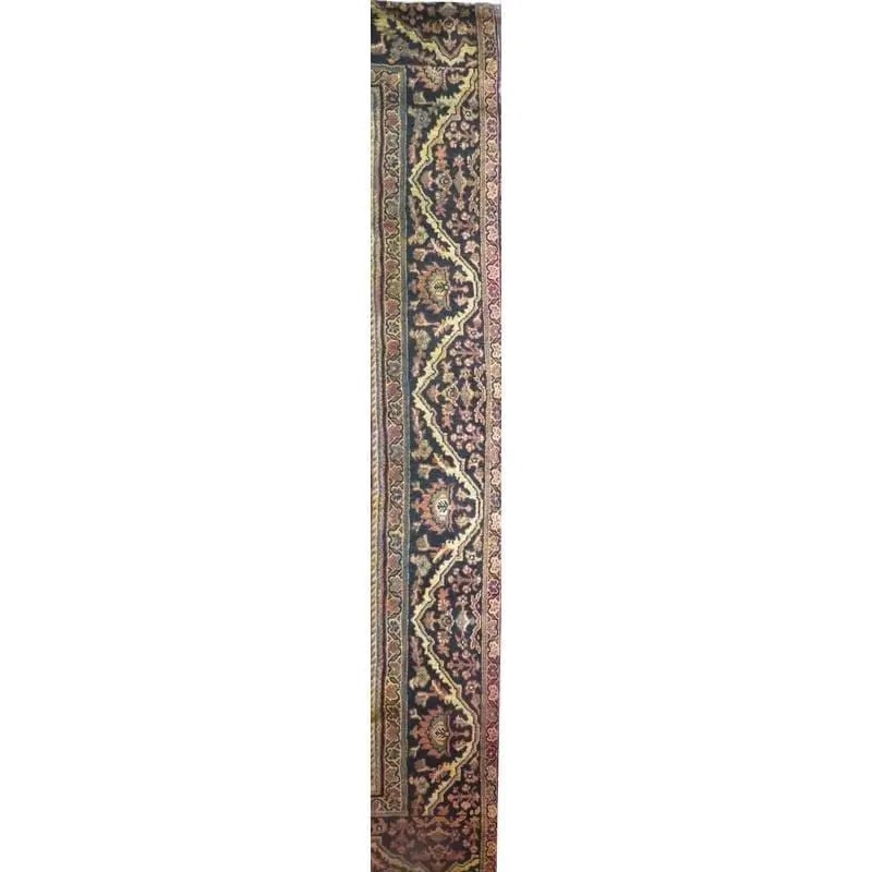 One Of The Kind Hand-Knotted Persian Wool Rug _ Luxurious Vintage Design, 5'3" x 2'9", Artisan: Hand-Knotted Persian Wool Rug _ Luxurious Vintage Design, 5'3" x 2'9", Artisan Crafted, Authentic hand-knotted traditional antique vintage Persian rugs, in excellent vintage condition with over 60 yea