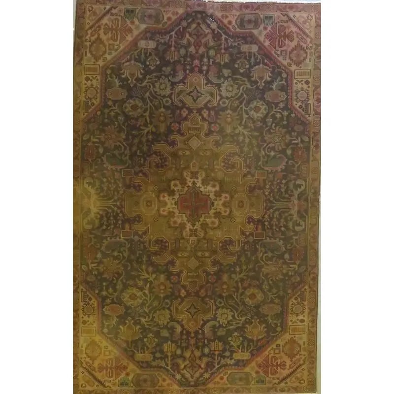 One Of The Kind Hand-Knotted Persian Wool Rug _ Luxurious Vintage Design, 12'2" x 9'6", Artisan: Hand-Knotted Persian Wool Rug _ Luxurious Vintage Design, 12'2" x 9'6", Artisan Crafted, Authentic hand-knotted traditional antique vintage Persian rugs, in excellent vintage condition with over 60 ye