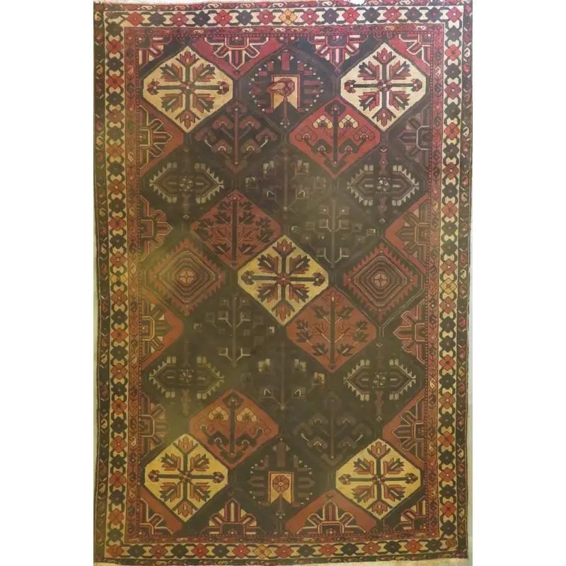 One Of The Kind Hand-Knotted Persian Wool Rug _ Luxurious Vintage Design, 11'3" x 6'7", Artisan: Hand-Knotted Persian Wool Rug _ Luxurious Vintage Design, 11'3" x 6'7", Artisan Crafted, Authentic hand-knotted traditional antique vintage Persian rugs, in excellent vintage condition with over 60 ye