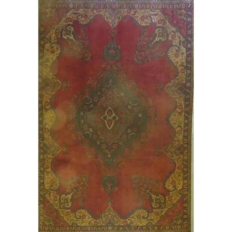 One Of The Kind Hand-Knotted Persian Wool Rug _ Luxurious Vintage Design, 10'4" x 6'5", Artisan: Hand-Knotted Persian Wool Rug _ Luxurious Vintage Design, 10'4" x 6'5", Artisan Crafted, Authentic hand-knotted traditional antique vintage Persian rugs, in excellent vintage condition with over 60 ye