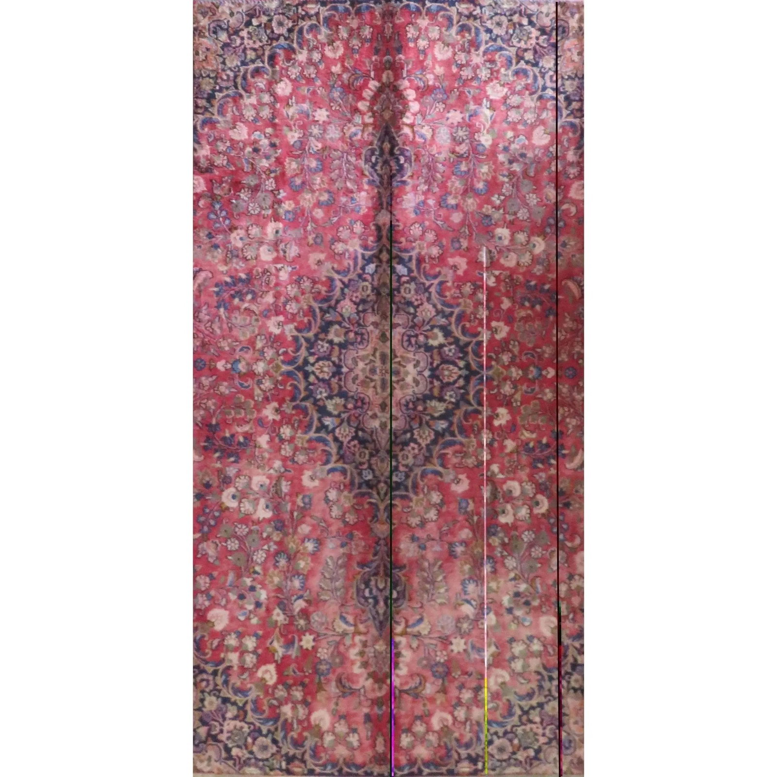 One Of The Kind Hand-Knotted Persian Wool Rug _ Luxurious Vintage Design, 8'10" x 4'6", Artisan (1 of 1)