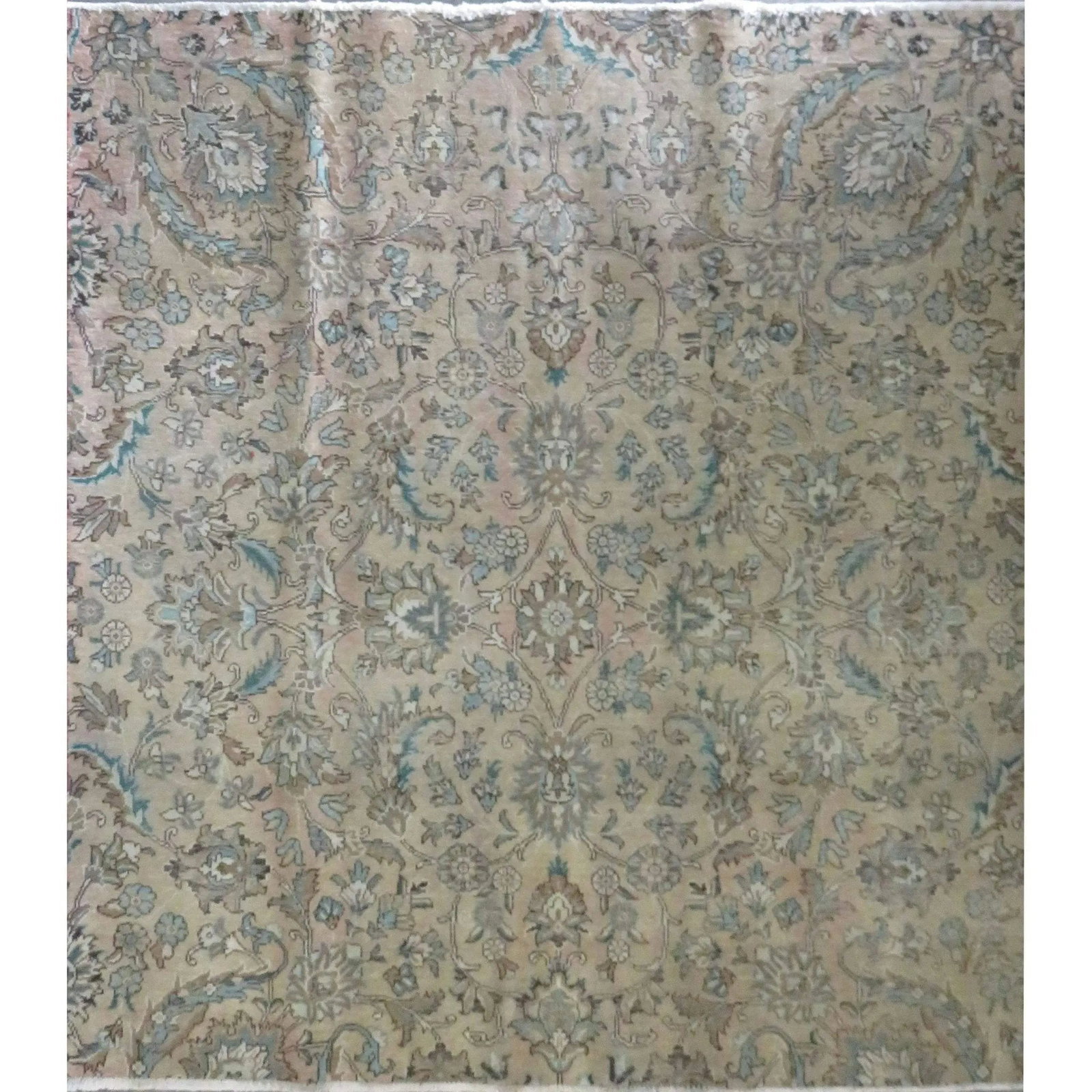 One Of The Kind Hand-Knotted Persian Wool Rug _ Luxurious Vintage Design, 7'2" x 6'7", Artisan: Hand-Knotted Persian Wool Rug _ Luxurious Vintage Design, 7'2" x 6'7", Artisan Crafted, Authentic hand-knotted traditional antique vintage Persian rugs, in excellent vintage condition with over 60 yea