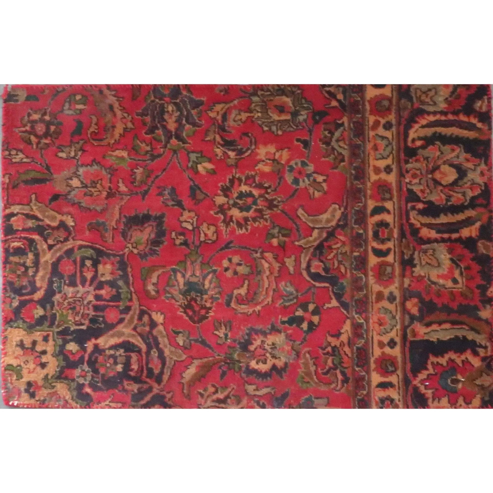 One Of The Kind Hand-Knotted Persian Wool Rug _ Luxurious Vintage Design, 3'4" x 2'5", Artisan: Hand-Knotted Persian Wool Rug _ Luxurious Vintage Design, 3'4" x 2'5", Artisan Crafted, Authentic hand-knotted traditional antique vintage Persian rugs, in excellent vintage condition with over 60 yea