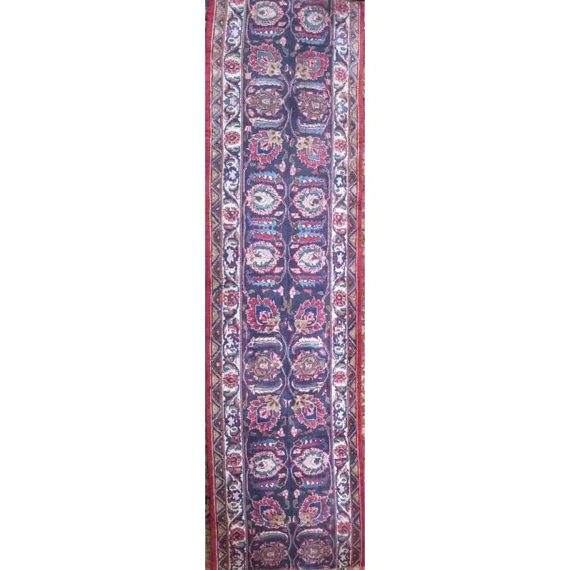 One Of The Kind Hand-Knotted Persian Wool Rug _ Luxurious Vintage Design, 9'8" x 6'5", Artisan: Hand-Knotted Persian Wool Rug _ Luxurious Vintage Design, 9'8" x 6'5", Artisan Crafted, Authentic hand-knotted traditional antique vintage Persian rugs, in excellent vintage condition with over 60 yea