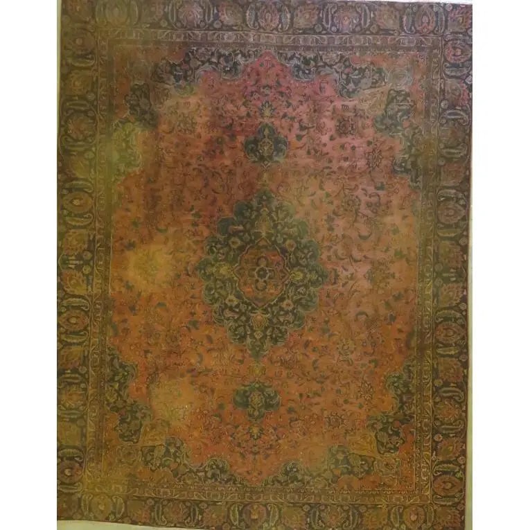 One Of The Kind Hand-Knotted Persian Wool Rug _ Luxurious Vintage Design, 7'10" x 4'11", Artisan: Hand-Knotted Persian Wool Rug _ Luxurious Vintage Design, 7'10" x 4'12", Artisan Crafted, Authentic hand-knotted traditional antique vintage Persian rugs, in excellent vintage condition with over 60 y