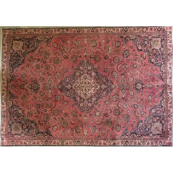 One Of The Kind Hand-Knotted Persian Wool Rug _ Luxurious Vintage Design, 4'5" x 3'4", Artisan: Hand-Knotted Persian Wool Rug _ Luxurious Vintage Design, 4'5" x 3'4", Artisan Crafted, Authentic hand-knotted traditional antique vintage Persian rugs, in excellent vintage condition with over 60 yea