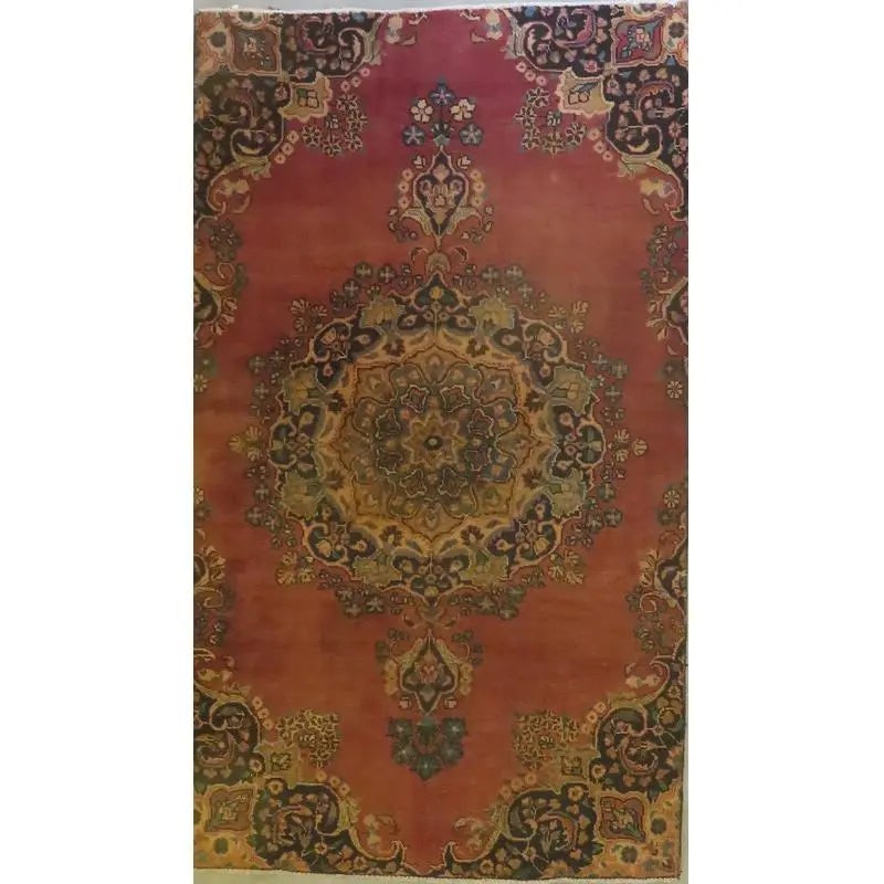 One Of The Kind Hand-Knotted Persian Wool Rug _ Luxurious Vintage Design, 12'10" x 9'7", Artisan: Hand-Knotted Persian Wool Rug _ Luxurious Vintage Design, 12'10" x 9'7", Artisan Crafted, Authentic hand-knotted traditional antique vintage Persian rugs, in excellent vintage condition with over 60 y