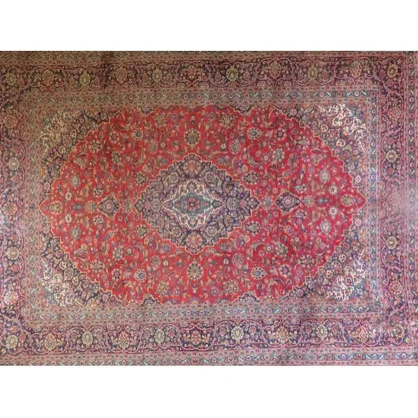 One Of The Kind Hand-Knotted Persian Wool Rug _ Luxurious Vintage Design, 10'1" x 6'11", Artisan: Hand-Knotted Persian Wool Rug _ Luxurious Vintage Design, 10'1" x 6'11", Artisan Crafted, Authentic hand-knotted traditional antique vintage Persian rugs, in excellent vintage condition with over 60 y