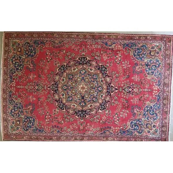One Of The Kind Hand-Knotted Persian Wool Rug _ Luxurious Vintage Design, 8'6" x 2'6", Artisan: Hand-Knotted Persian Wool Rug _ Luxurious Vintage Design, 8'6" x 2'6", Artisan Crafted, Authentic hand-knotted traditional antique vintage Persian rugs, in excellent vintage condition with over 60 yea