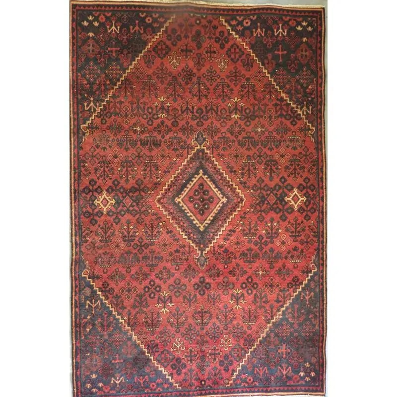 One Of The Kind Hand-Knotted Persian Wool Rug _ Luxurious Vintage Design, 10'6" x 7'3", Artisan: Hand-Knotted Persian Wool Rug _ Luxurious Vintage Design, 10'6" x 7'3", Artisan Crafted, Authentic hand-knotted traditional antique vintage Persian rugs, in excellent vintage condition with over 60 ye