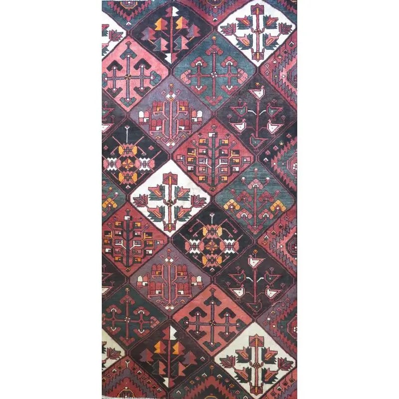 One Of The Kind Hand-Knotted Persian Wool Rug _ Luxurious Vintage Design, 8'0" x 4'6", Artisan (1 of 1)
