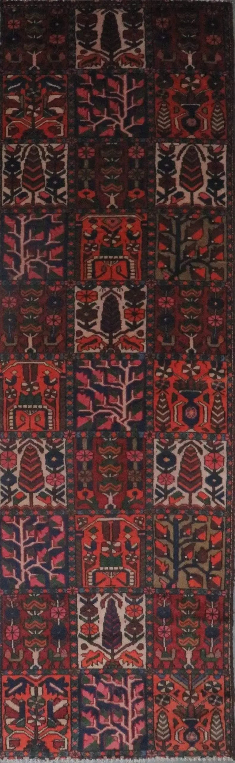 One Of The Kind Hand-Knotted Persian Wool Rug _ Luxurious Vintage Design, 7'9" x 2'3", Artisan: Hand-Knotted Persian Wool Rug _ Luxurious Vintage Design, 7'9" x 2'3", Artisan Crafted, Authentic hand-knotted traditional antique vintage Persian rugs, in excellent vintage condition with over 60 yea